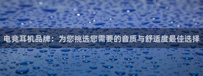 db电竞是什么软件：电竞耳机品牌：为您挑选您需要的音质与舒适度最佳选择